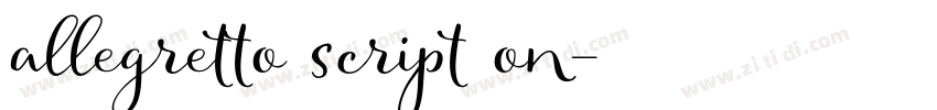 allegretto script on字体转换